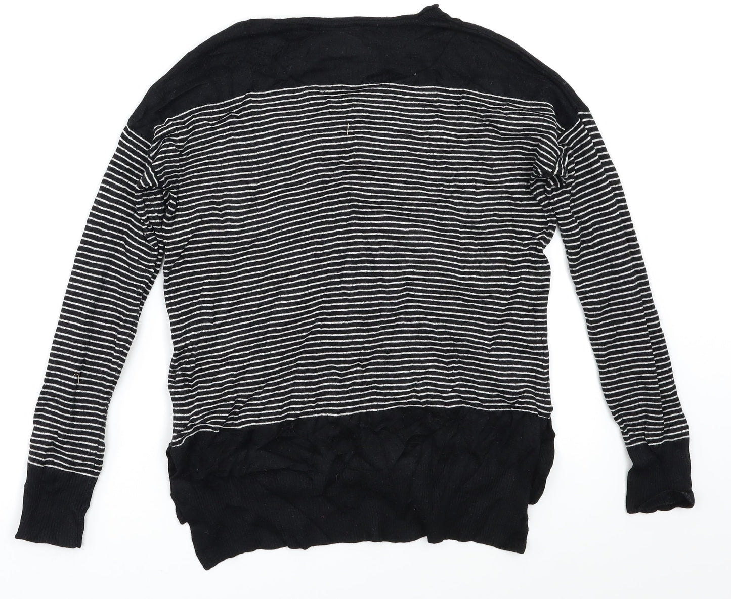 Atmosphere Womens Black Striped  Pullover Jumper Size 8