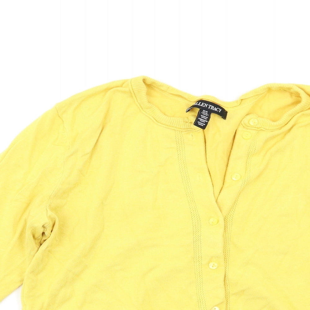 Ellen Tracy Womens Yellow   Cardigan Jumper Size M