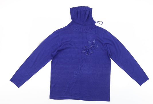 Eternal Womens Blue   Pullover Jumper Size M
