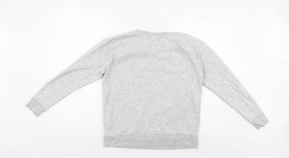 Back view of Atmosphere women’s grey pullover sweatshirt, size UK 10