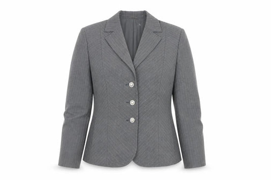 Gelco Womens Grey Striped  Jacket Suit Jacket Size 14