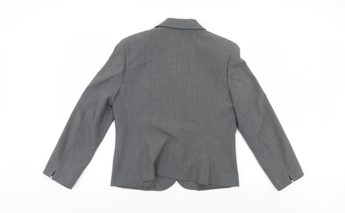 Gelco Womens Grey Striped  Jacket Suit Jacket Size 14