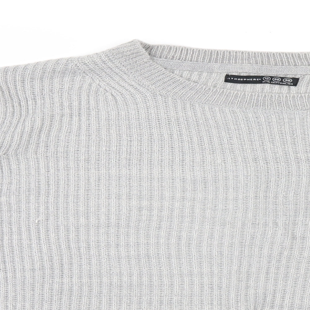 Atmosphere Womens Grey   Henley Jumper Size 12