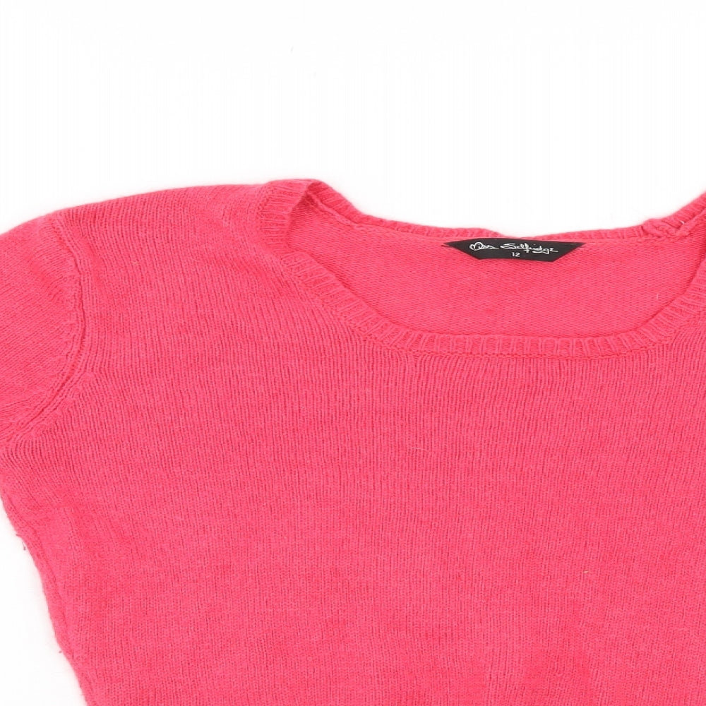 Miss Selfridge Womens Pink   Pullover Jumper Size 12