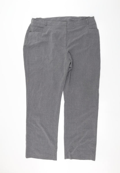 Capsule Womens Grey Trousers Size 20 L27 in
