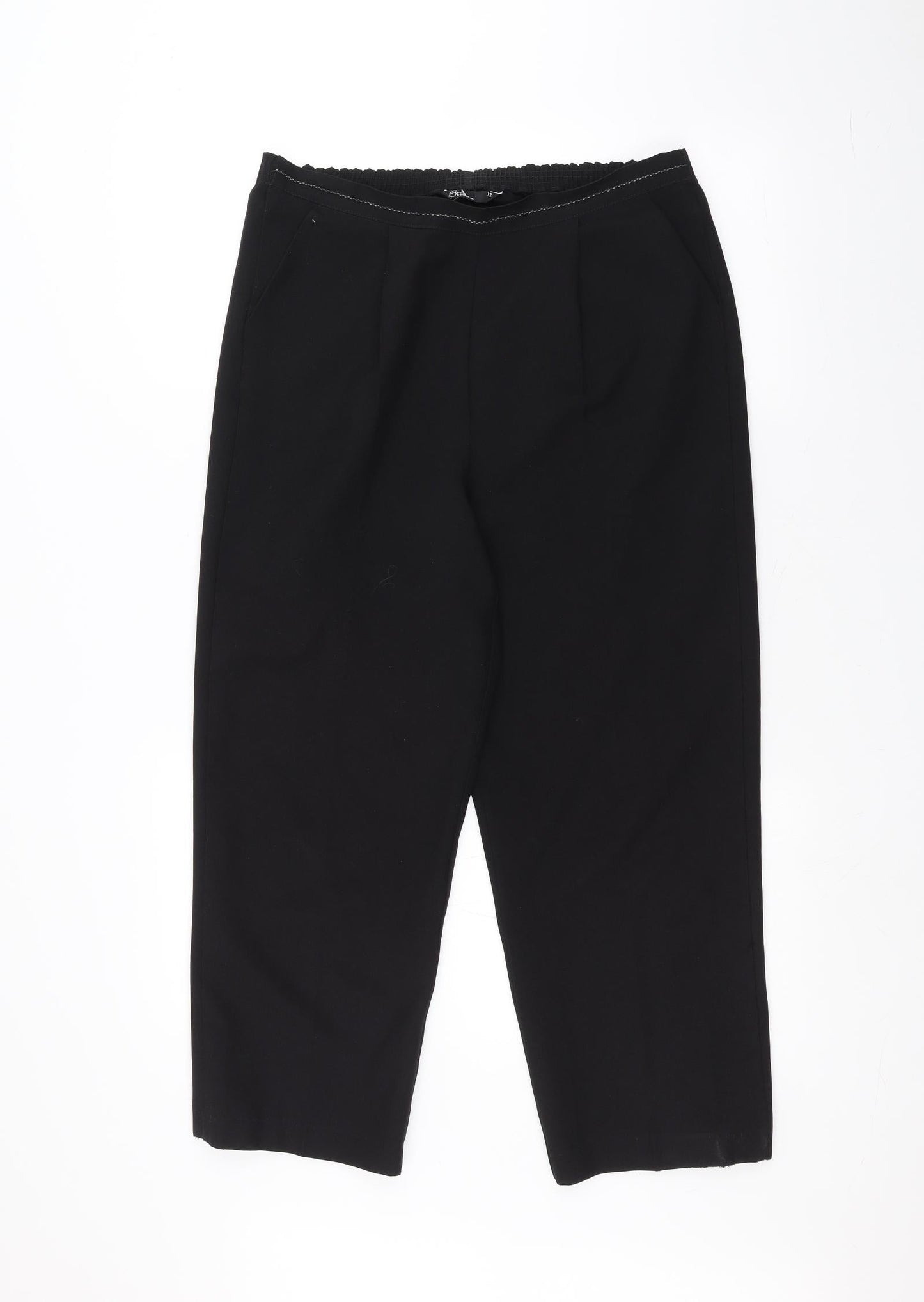 BM Womens Black   Trousers  Size 12 L22 in