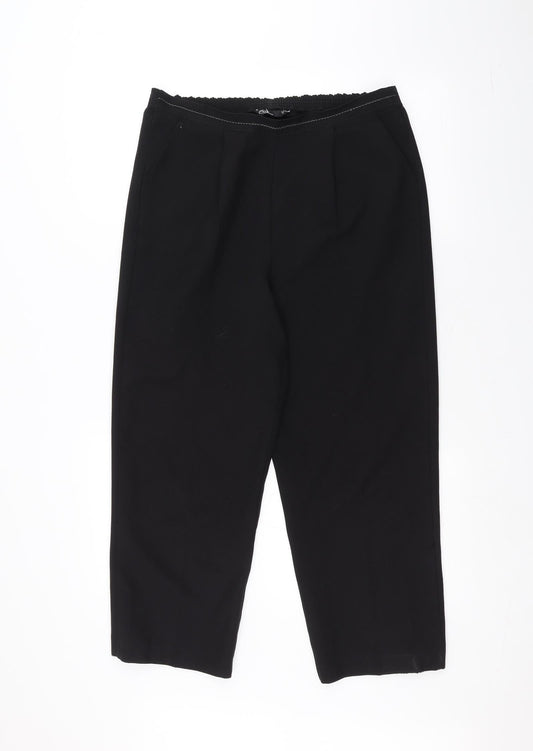 BM Womens Black   Trousers  Size 12 L22 in