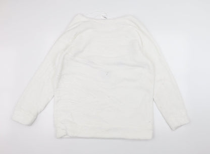 H&M Womens White   Pullover Jumper Size M