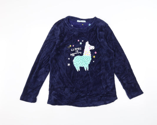 Preworn Womens Blue   Pullover Jumper Size 12  - llama