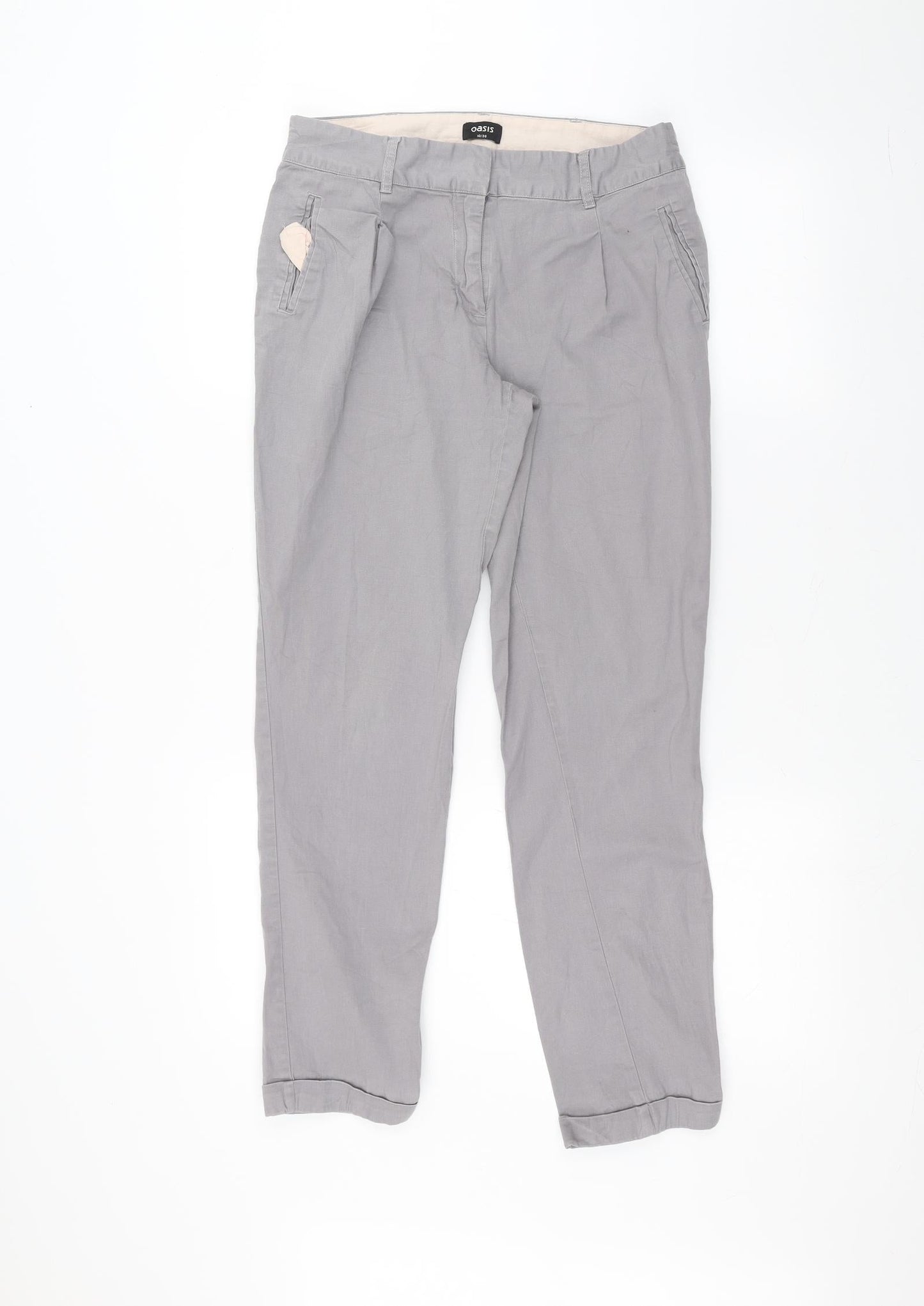Oasis Womens Grey   Straight Jeans Size 10 L25 in