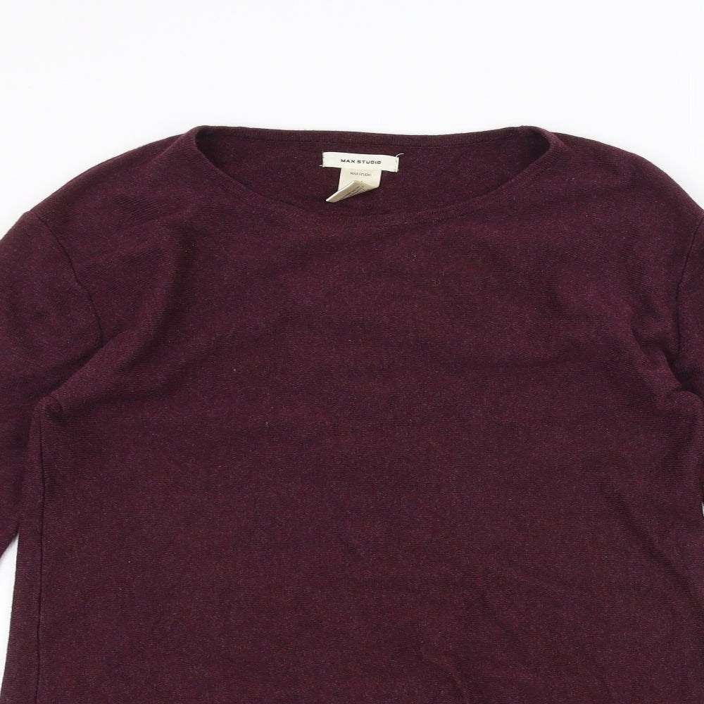 Max Studio Womens Red   Basic T-Shirt Size M