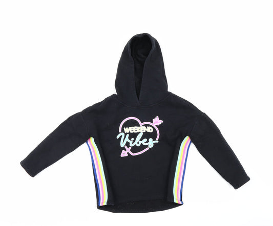 TU Girls Black   Pullover Jumper Size 7 Years