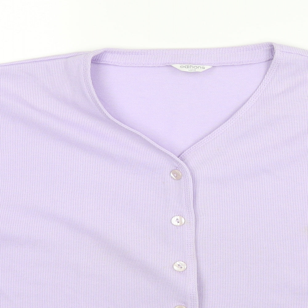 Editions Womens Purple   Basic Blouse Size 12