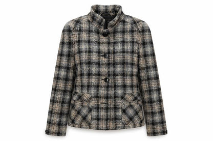 Manuetto Womens Black Check  Jacket  Size 12