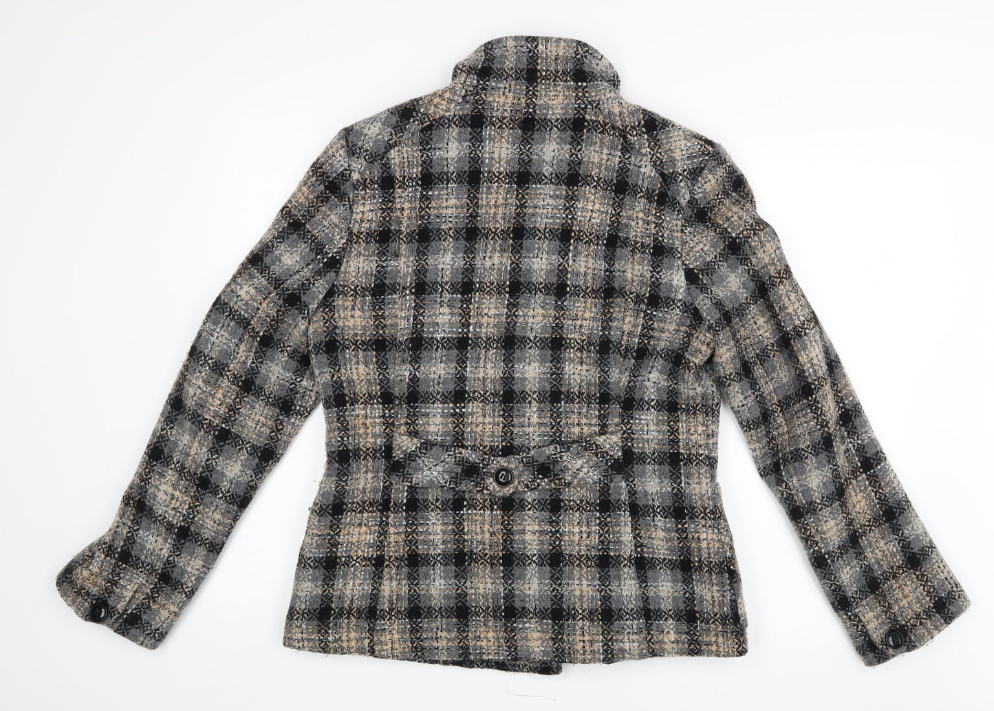 Manuetto Womens Black Check  Jacket  Size 12