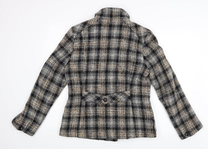 Manuetto Womens Black Check  Jacket  Size 12
