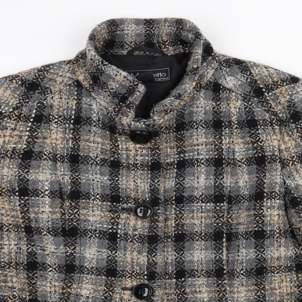Manuetto Womens Black Check  Jacket  Size 12