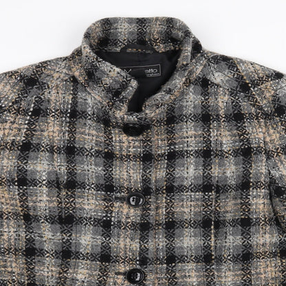 Manuetto Womens Black Check  Jacket  Size 12