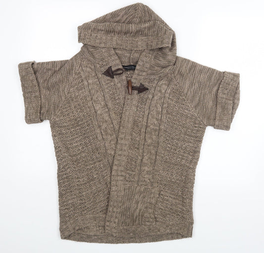 Dorothy Perkins Womens Brown   Wrap Jumper Size M