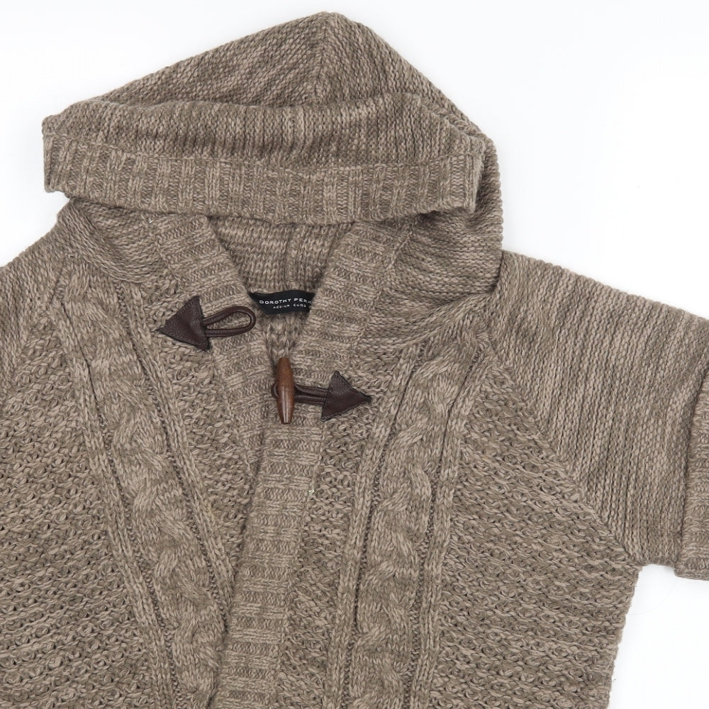 Dorothy Perkins Womens Brown   Wrap Jumper Size M