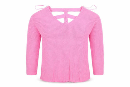 Front view of Atmosphere women’s pink basic blouse, size XS