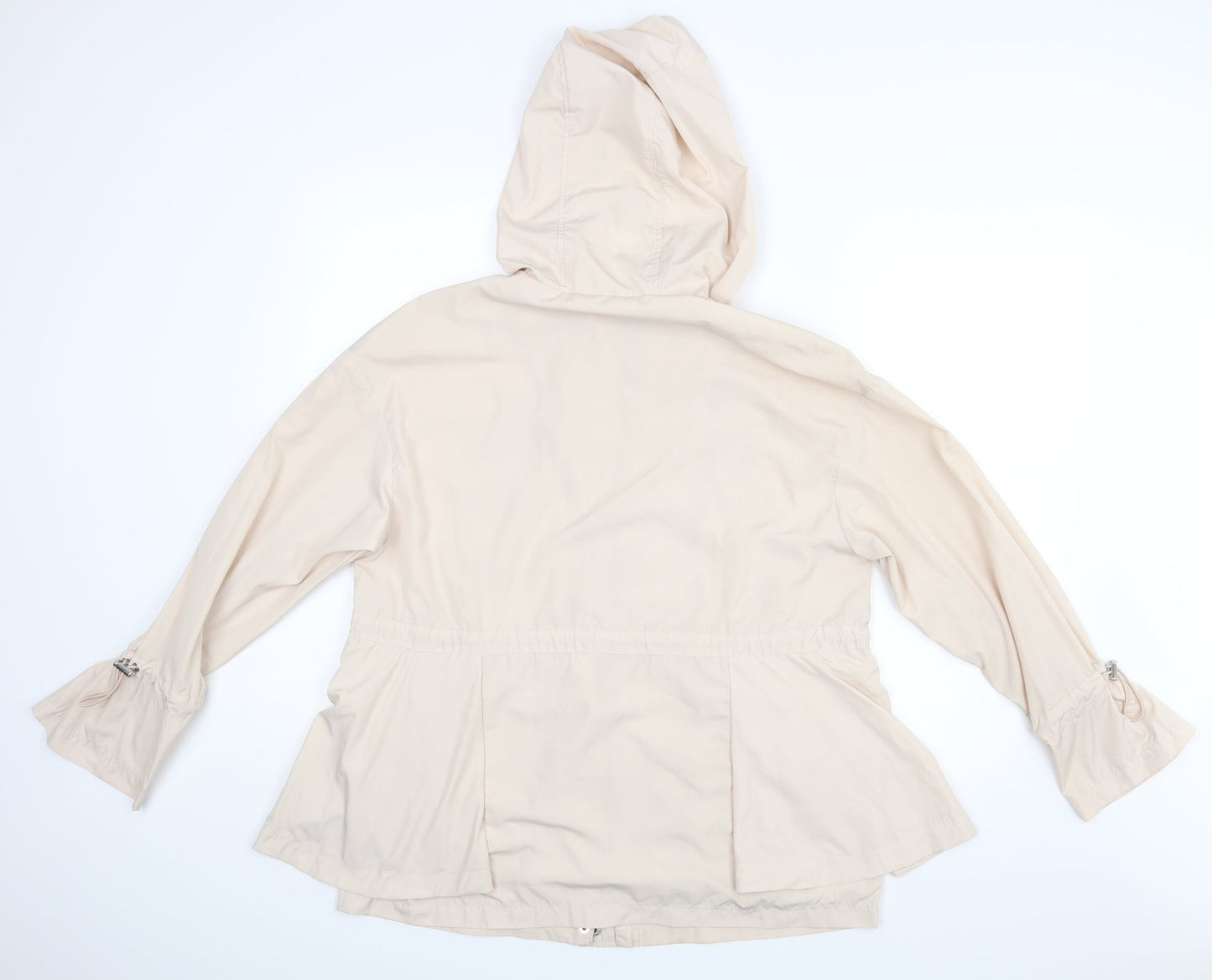 Paspasya Womens Beige  Rayon Jacket Coat Size 12