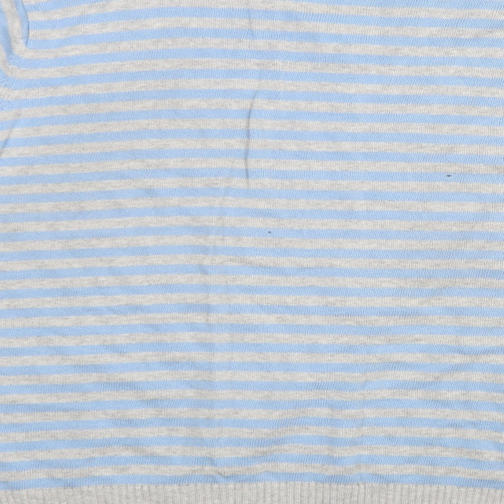 New Look Mens Blue Striped  Pullover Jumper Size XL