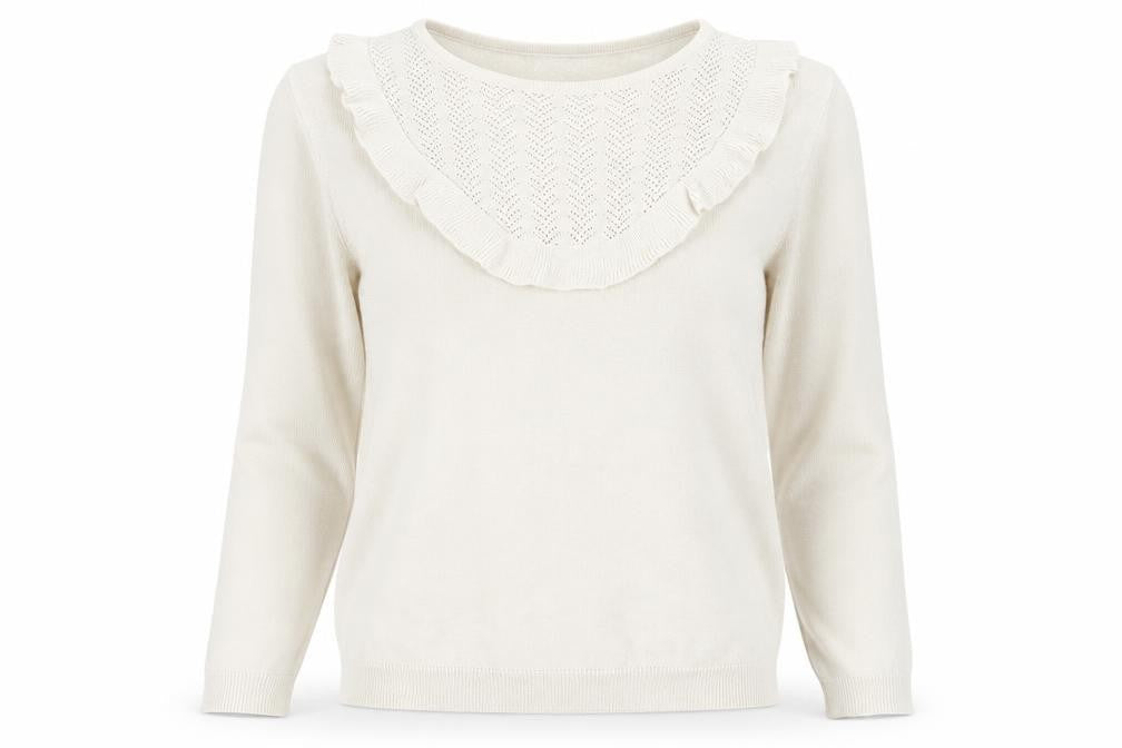 grace and mila Womens White   Pullover Jumper Size S