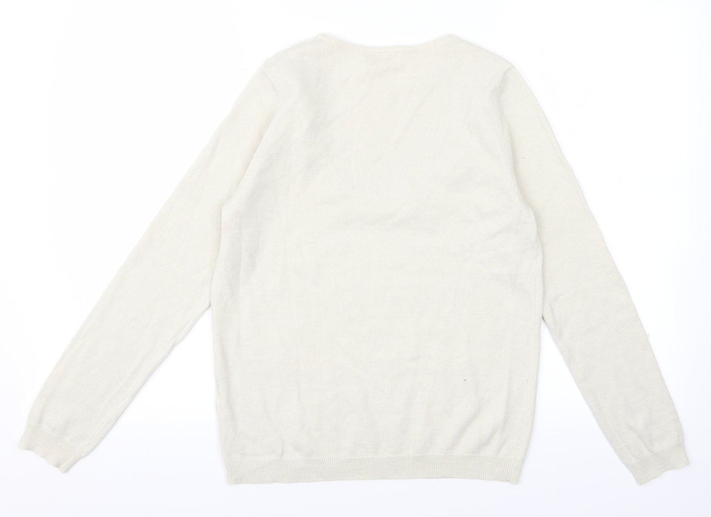 grace and mila Womens White   Pullover Jumper Size S