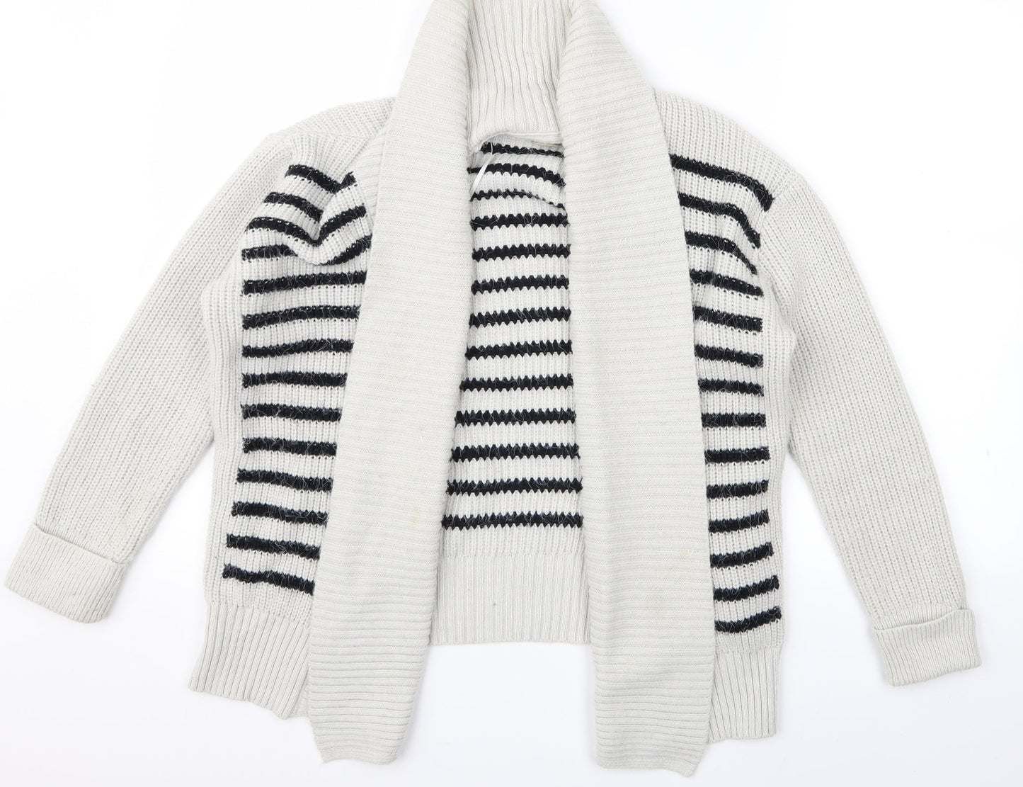 Monsoon Womens Beige Striped  Cardigan Jumper Size S