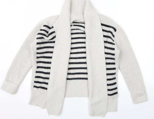 Monsoon Womens Beige Striped  Cardigan Jumper Size S