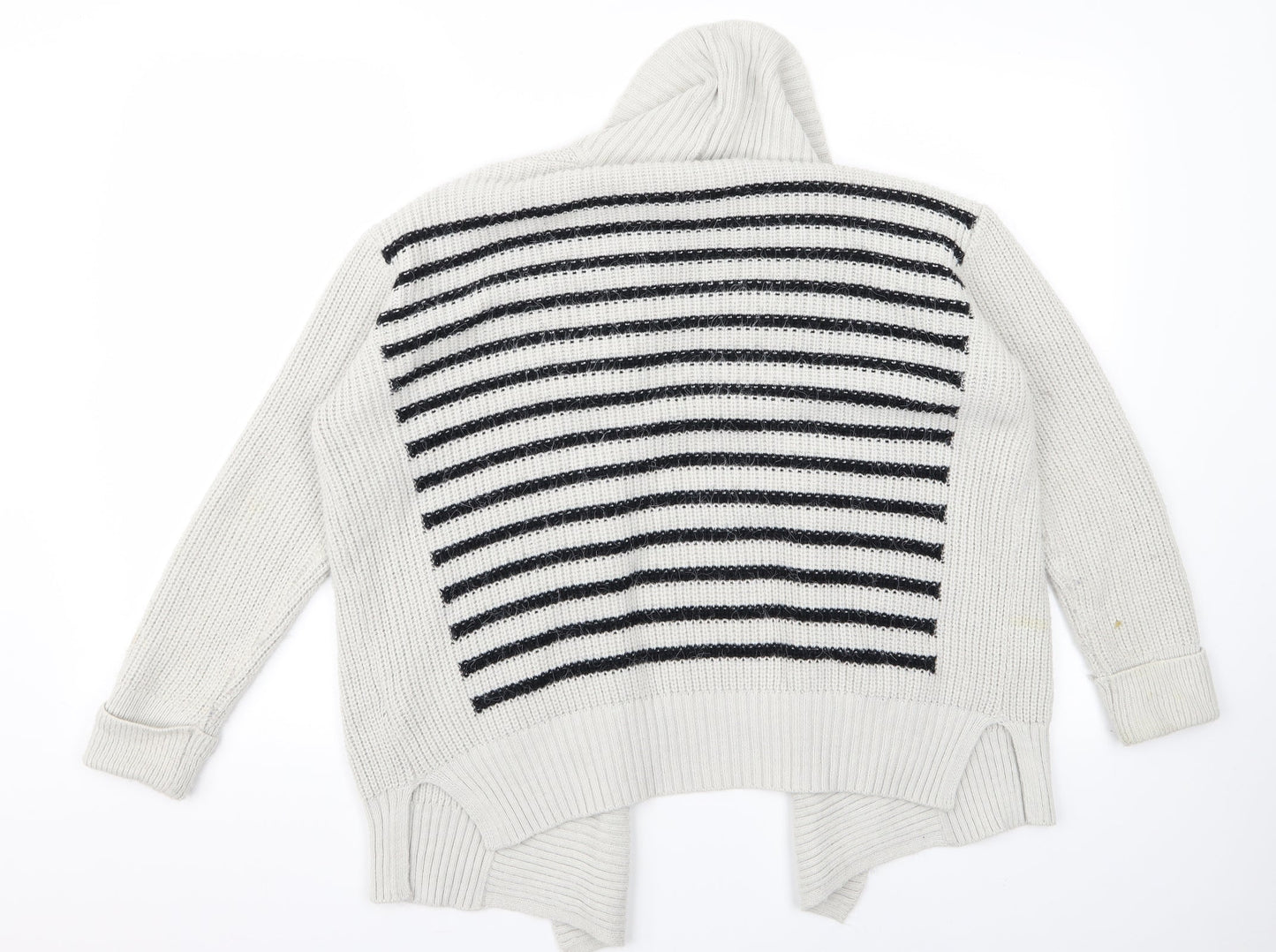 Monsoon Womens Beige Striped  Cardigan Jumper Size S