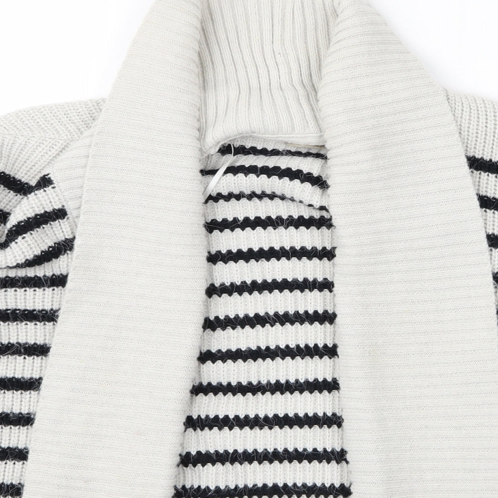 Monsoon Womens Beige Striped  Cardigan Jumper Size S