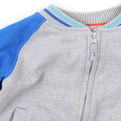 Close-up detail of F&F boys’ grey jacket, size 3, years
