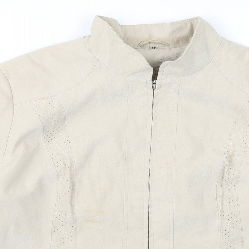 Klass Womens Beige   Jacket  Size M