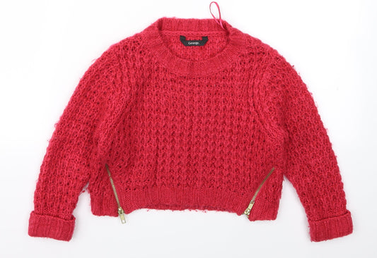 geirge Girls Red   Pullover Jumper Size 5 Years