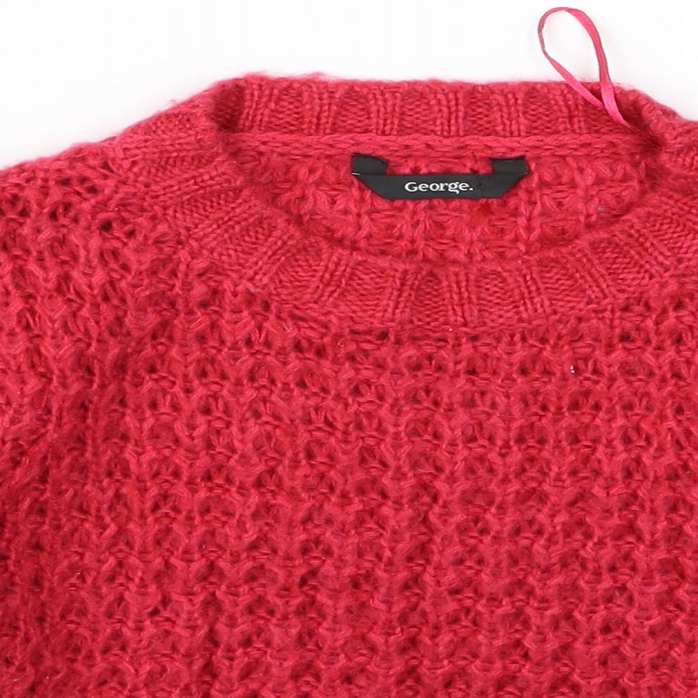 geirge Girls Red   Pullover Jumper Size 5 Years
