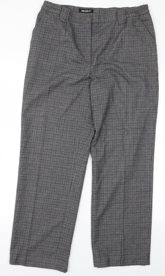 michelle Womens Grey  Rayon Trousers  Size 32 L24 in