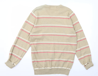 Preloved m&s Mens Beige   Pullover Jumper Size S - Back