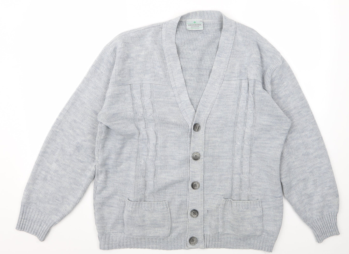 greenwoods Womens Grey   Cardigan Jumper Size L