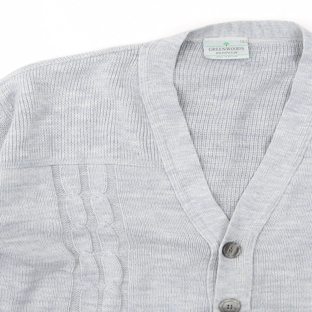 greenwoods Womens Grey   Cardigan Jumper Size L