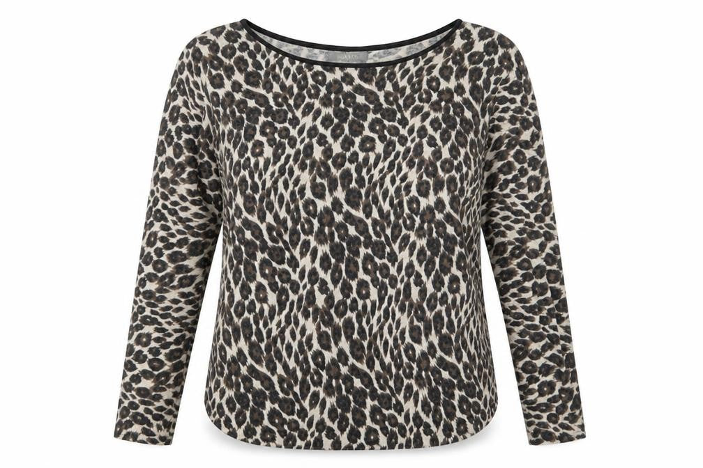 Preworn Womens Black Animal Print  Pullover Jumper Size S