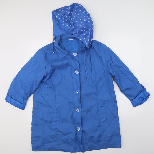 Preworn Womens Blue   Rain Coat Jacket Size M