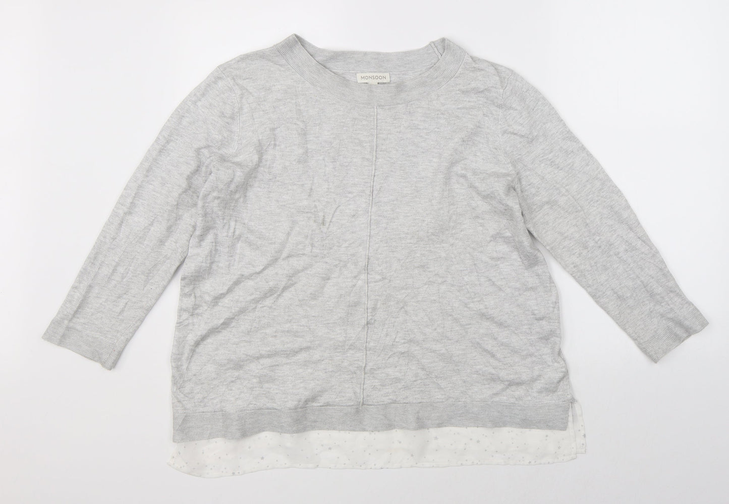 Monsoon Womens Grey   Pullover Jumper Size L