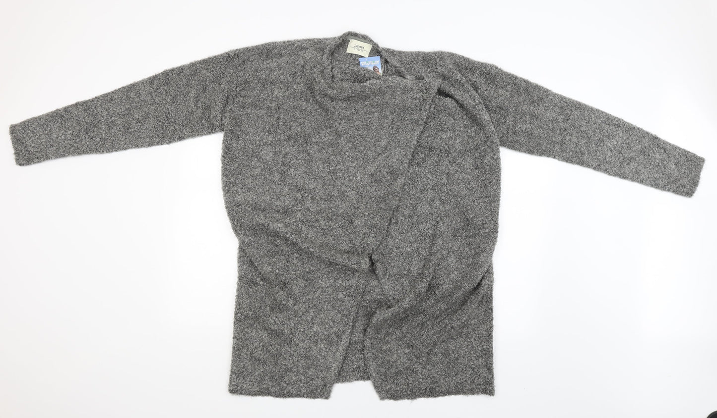 Papaya Womens Grey   Cardigan Jumper Size L