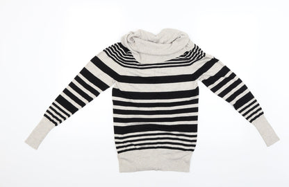 Marks & Spencer Womens Beige Striped  Pullover Jumper Size 10