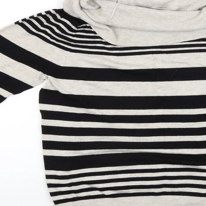 Marks & Spencer Womens Beige Striped  Pullover Jumper Size 10