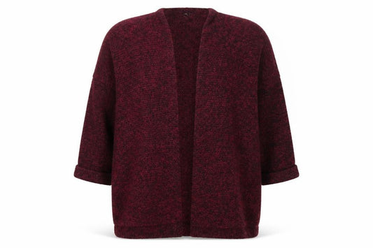 Front view of Atmosphere women’s red cardigan jumper, size UK 8