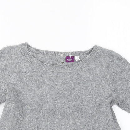 Hoxton Chic Womens Grey  Knit Pullover Jumper Size 10