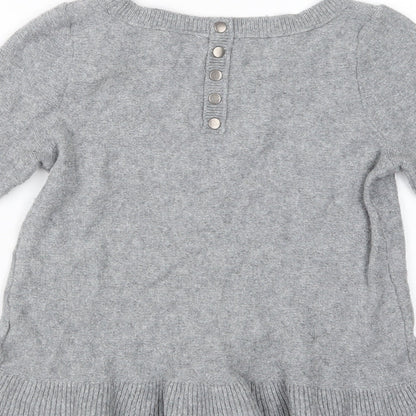 Hoxton Chic Womens Grey  Knit Pullover Jumper Size 10